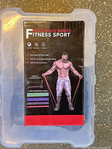 Fitness Sport 4-Piece Resistance Band Set with Handles & Door Anchor (1 of 3)