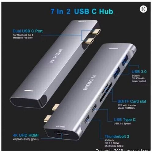 Usb C Hub Adapter For Macbook Pro/air (1 of 6)