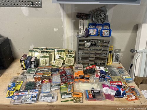 Assorted Hardware Lot with Small Parts Organizer (1 of 6)