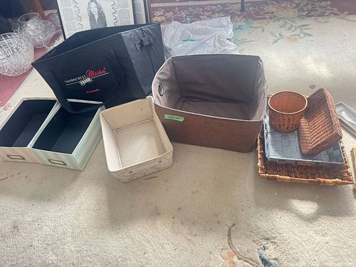 Lot of 5–8 Mixed Storage Baskets, Boxes, Trays & Totes (1 of 6)