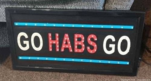  licensed NHL Montreal Canadiens "GO HABS GO" Light-Up Sign (1 of 3)