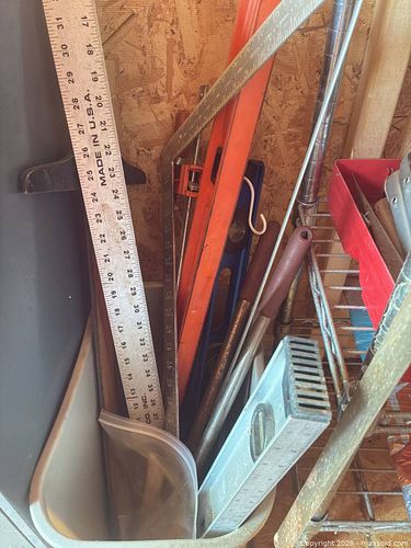 Assorted Metal & Plastic Hand Tools with Rulers and Levels (1 of 3)