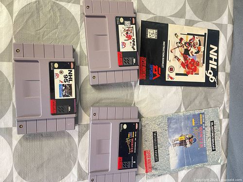 SNES Sports Game Lot: NHL 95, NHL 96, Winter Sports (NTSC) (1 of 2)