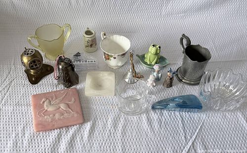 Assorted Small Collectibles: Glass, Porcelain, Metal, Resin (1 of 5)