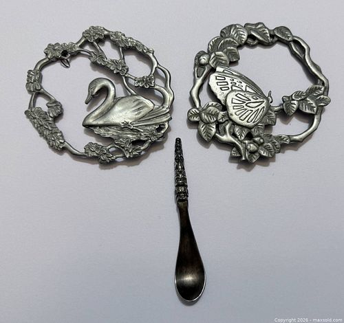 Assorted Silver-Tone Napkin Rings, Spoons & Collectible Trinkets (1 of 3)