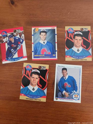 Owen Nolan Rookie  Quebec Nordiques 1990 Trading Cards (3-5) (1 of 7)