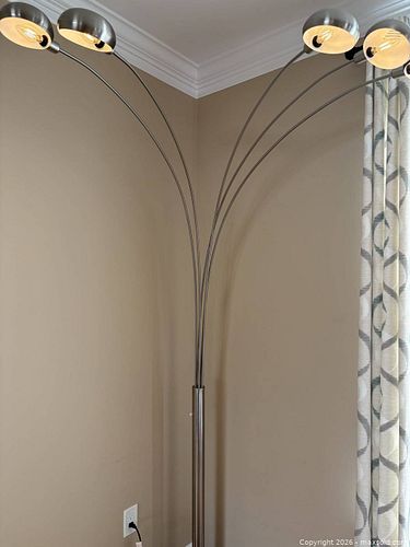 Arc Floor Lamp 5-Light Brushed Nickel Stainless Steel (1 of 5)