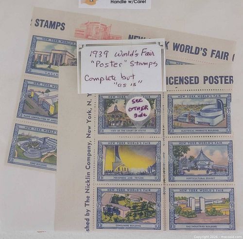 1939 World's Fair Poster Stamp Collection (1 of 4)