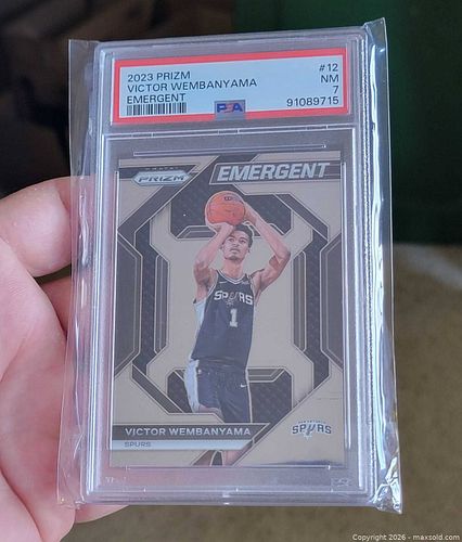2023 Panini Prizm Victor Wembanyama Rookie Card Insert "Emergent" PSA Grade 7 (1 of 3)