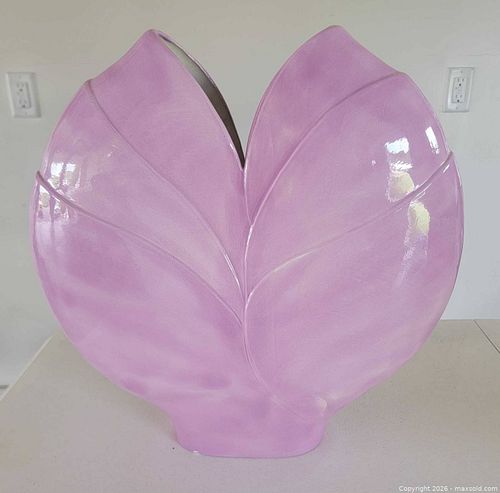Vintage 1980's JARU Pottery Pink Tulip Vase (1 of 3)