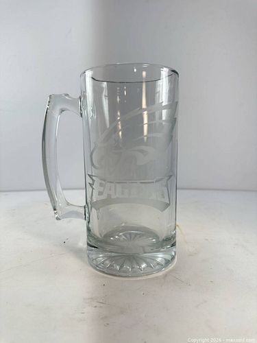 Philadelphia Eagles Etched Glass Beer Mug – Official NFL Licensed (1 of 3)