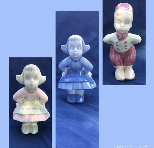 Lot of 3 Vintage Mid-Century Porcelain Figurines (1 of 19)