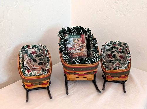 Longaberger Sleigh Basket Sets - 3 (1 of 7)