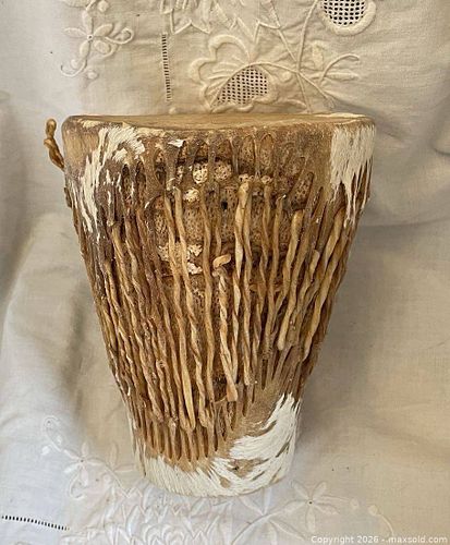 Small Handmade Noisemaker Hand Drum with Rawhide Head (1 of 7)