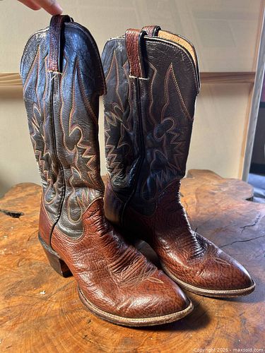 Men’s Vintage The Sanders Leather Cowboy Boots size 10.5  (1 of 6)