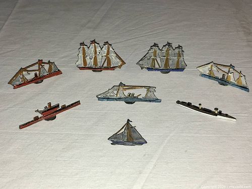 MINIATURE 'DIE-CAST' SAILING SHIPS - OCEAN LINERS - MILITARY CRAFTS (1 of 9)