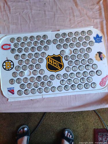 Vintage Coca-Cola NHL Bottle Cap Display Board 1964-65 (1 of 7)