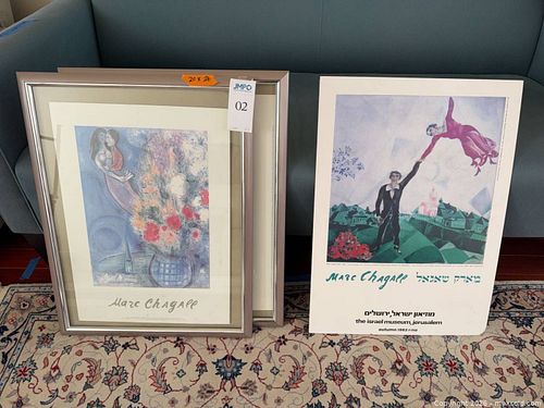 Marc Chagall Framed Matted Art - 3 pieces (1 of 11)