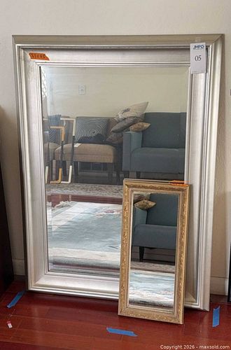 Pair of Silver & Gold Decorative Mirrors, 33x45 & 11x23 (1 of 7)