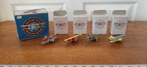 Collector’s Set of 4 Miniature Diecast Biplanes (1 of 4)