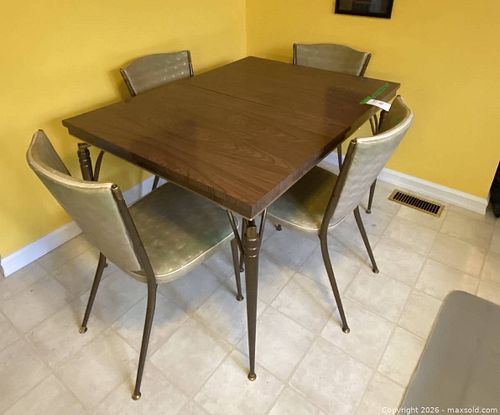 Mid-Century Vintage 4-Person Dining Set with Laminate Table (1 of 6)