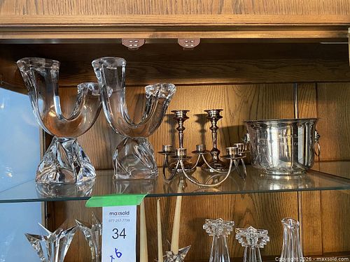 Mixed Crystal/Glass and Silver-Tone Decorative Pieces (1 of 5)
