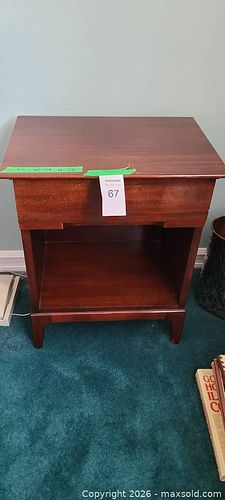 Two- Gibbard Mahogany Solid Wood Nightstand / End Table (1 of 7)