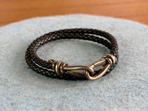 Tiffany & Co. Paloma Picasso Sterling Silver & Leather Wrap Bracelet (1 of 4)