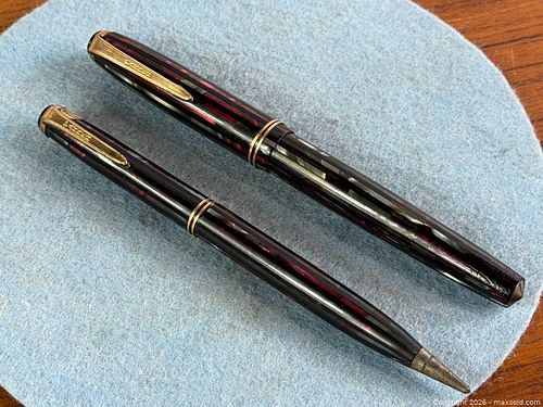 Vintage Parker Duofold Fountain Pen & Pencil Set (1 of 9)