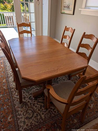 Solid Oak 6-Piece Dining Set (1 of 8)