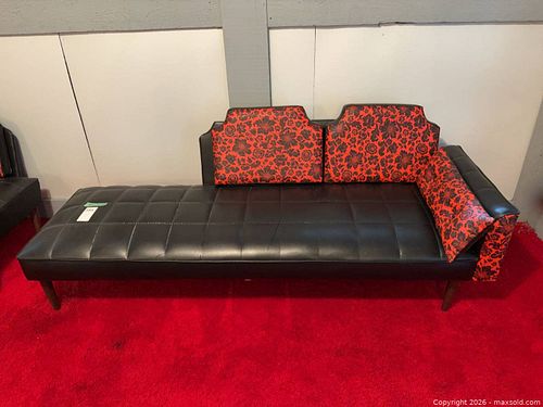 Mid-Century Modern/Retro Faux Leather Daybed / Sofa Bed (1 of 8)