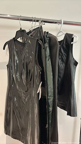 Lot of 5 Black Faux Leather Women's Clothing (1 of 15)
