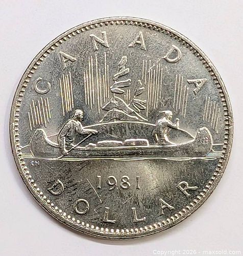 1981 CANADIAN DOLLAR COIN (1 of 4)