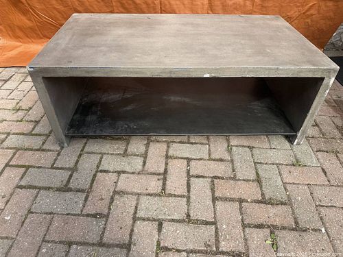 Large Gray Concrete Industrial Modern Coffee Table  (1 of 5)