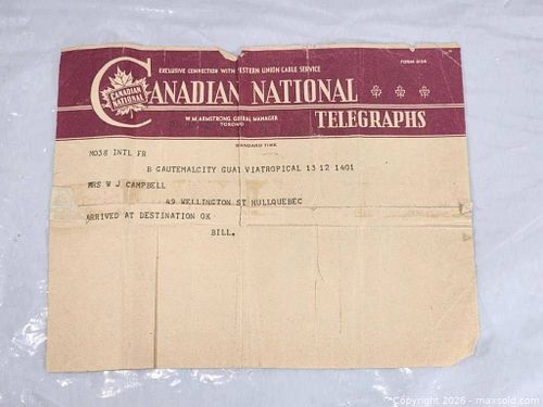 Canadian National Telegram - Canada 1951 Telegraph  (1 of 3)
