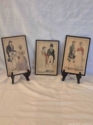 Set of 3 Regency (1820s) Fashion Prints/Engravings, Framed (1 of 10)