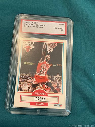 1990 Fleer Michael Jordan Card Graded Gem Mint 10 (1 of 5)