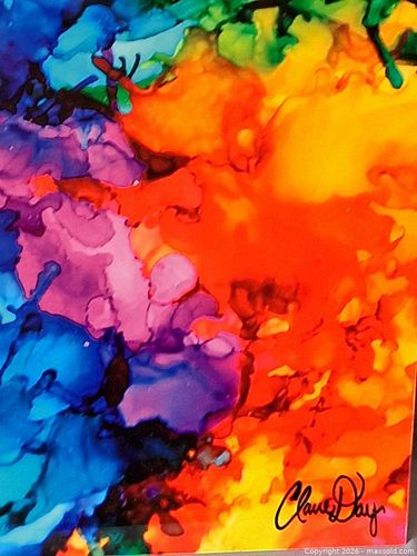 Artwork: Clare Day Abstract Modern Acrylic print on Aluminum, Wall Art, Medium (1 of 9)