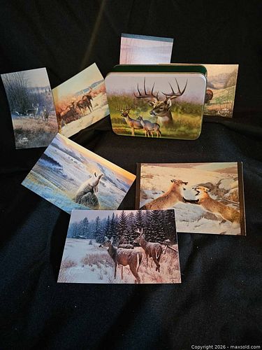 Wildlife Collectible Lot: Tin, Postcards, Lighter & Folding Knife (1 of 6)