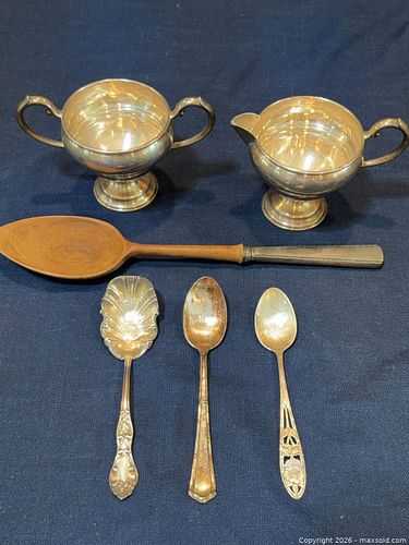 VTG Sterling Spoons -Creamer & Sugar Bowl (1 of 20)