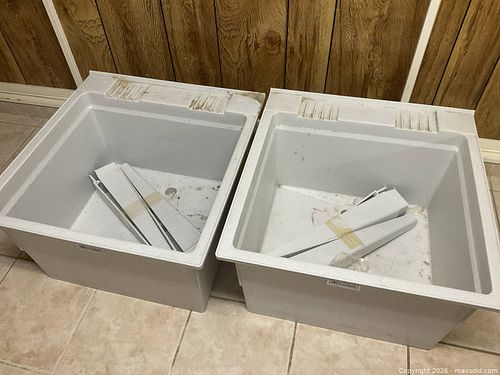 Home Plumber Plastic Utility/Laundry Sink Basins with Legs (2) (1 of 5)