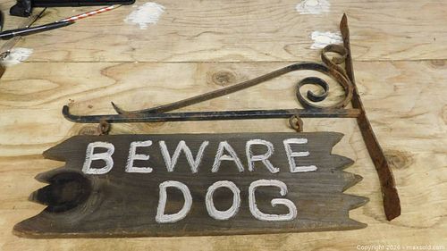 vintage beware of dog sign (1 of 3)