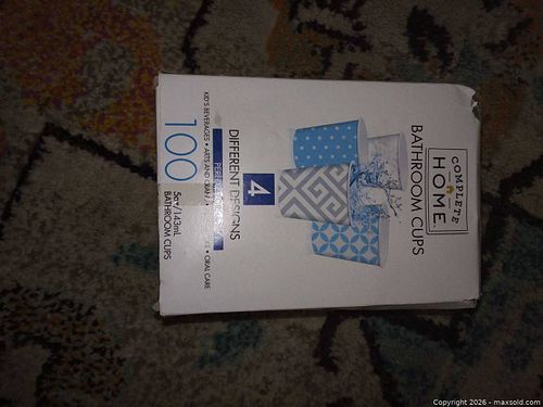 Complete Home Blue Pattern 5 oz Paper Bathroom Cups - 100 Count (1 of 2)