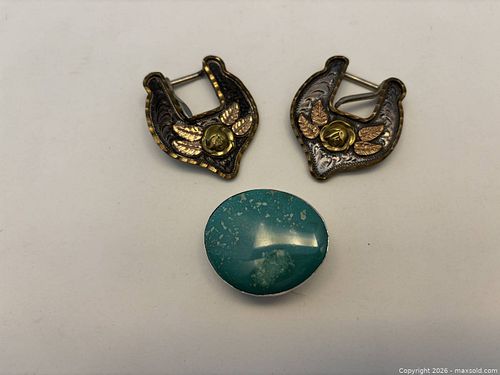 3 Vintage South West Women's Belt Buckles (1 of 7)