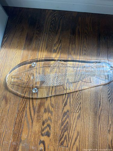 Italglass Fabrique Alamain Salmon Fish Glass platter (1 of 3)