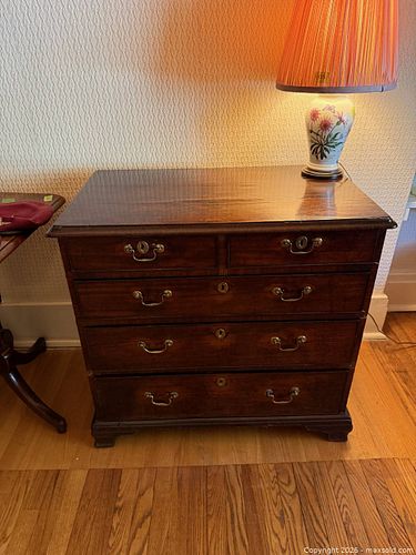Antique Mahogany 5-Drawer Chest (1 of 5)