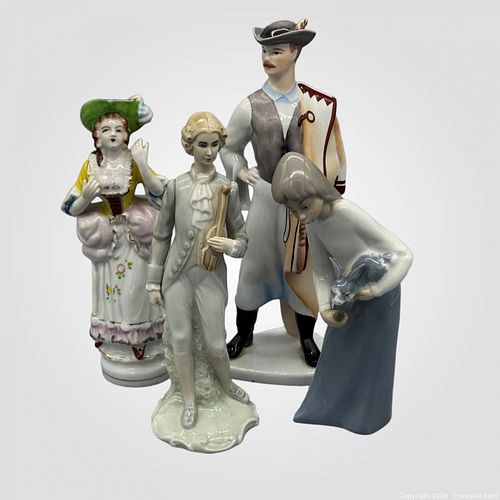 Vintage Figurine Lot 2 - Porcelain Collectible Figurines - Multicolor with Gold Trim - CWI-702 (1 of 9)