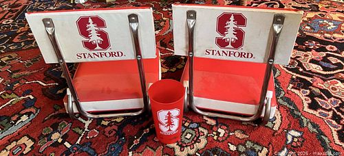 Stanford Stadium/Bleacher Seats, Pair, Red/White/Silver (1 of 5)