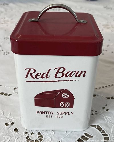 "Red Barn" Farmhouse Canister (1 of 3)
