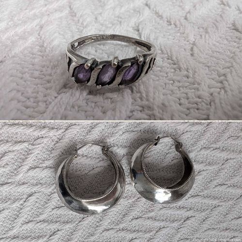 Sterling silver jewelry lot (1 of 7)